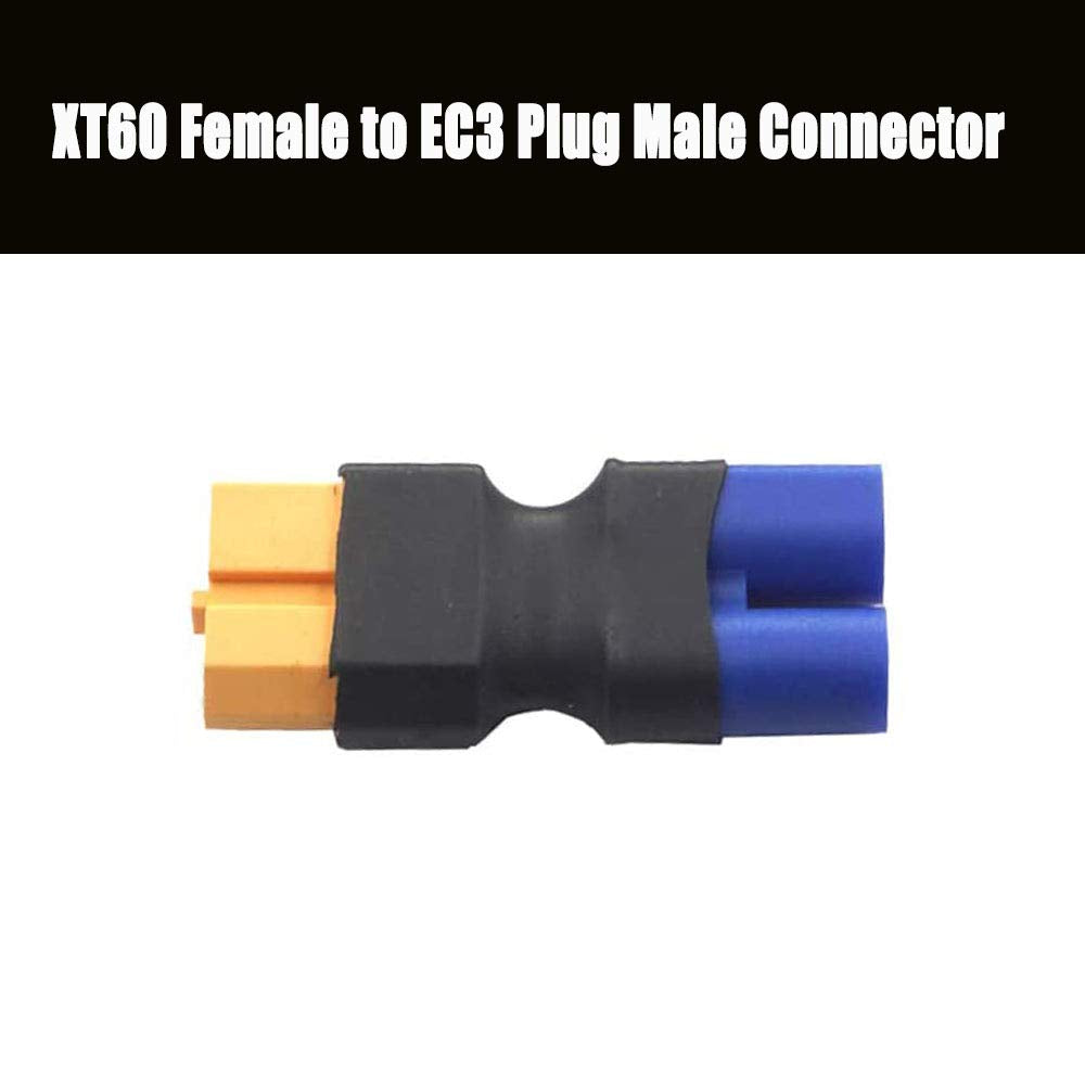FLY RC 4pcs Male EC3 to Female XT60 Adapter Wireless Connector for RC FPV Drone Car Lipo NiMH Battery Charger ESC