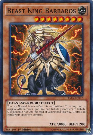 Yu-Gi-Oh! - Beast King Barbaros (Ys16-En017) - Starter Deck: Yuya - 1St Edition - Common