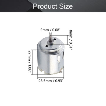 Fielect 5Pcs DC Motor 5.5V 6500RPM 0.08A Micro Motor Mini Motor Electric Motor Round Shaft for RC Boat DIY Airplane Toys Model D