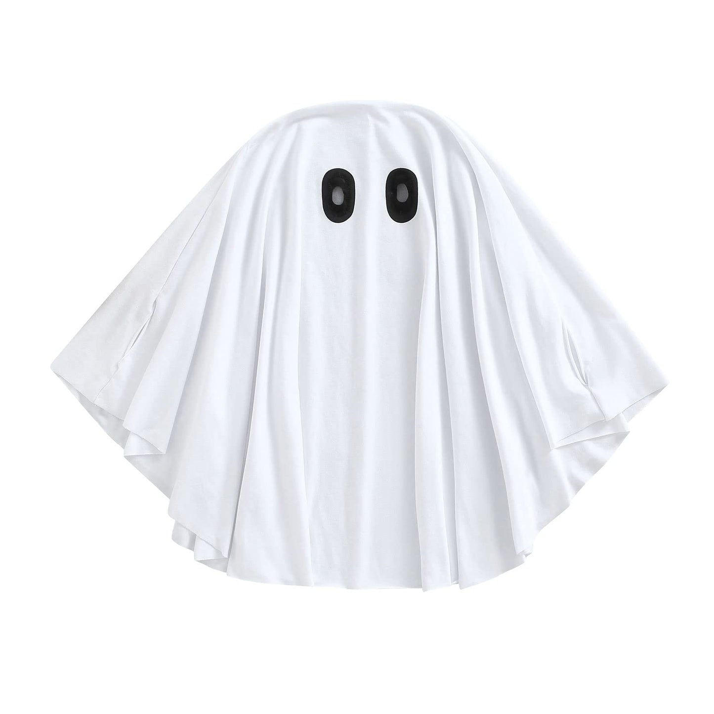 Ayalinggo Toddler Ghost Costume Child Kids Halloween Poncho Boo Outfit White Sheet Cloak Cape Cosplay Performance Clothes (A She