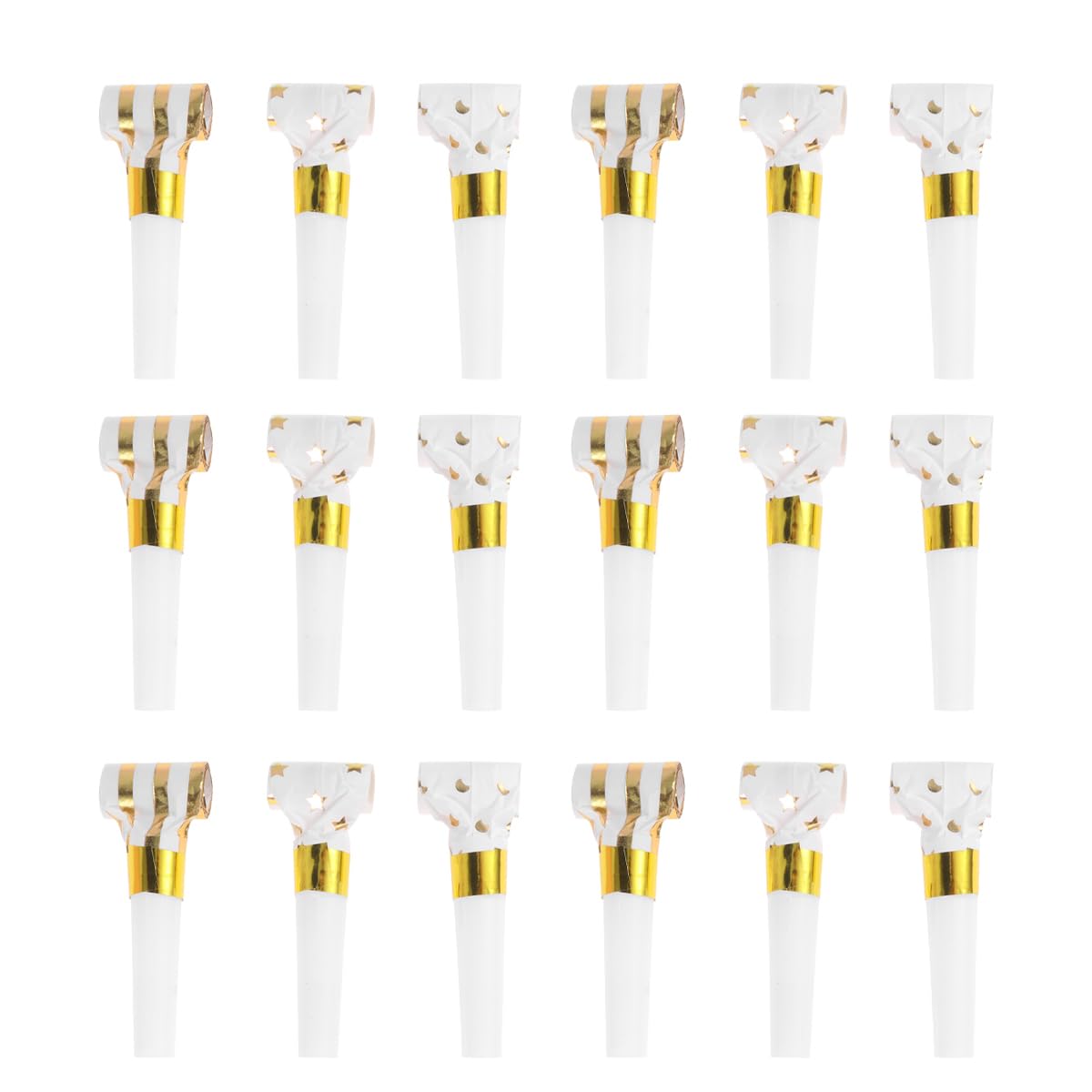 Toyvian 30PCS Musical Blow Outs Glitter Party Blowers Noisemaker Birthday Squawkers Noise Makers for Kids Birthday Holiday New Y