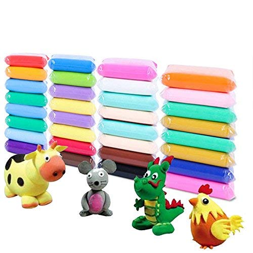 Baaxxango 36 Colors Magic Clay Nature Color Diy Air Dry Clay With Tools As Best Present For Children Toy For Kids.