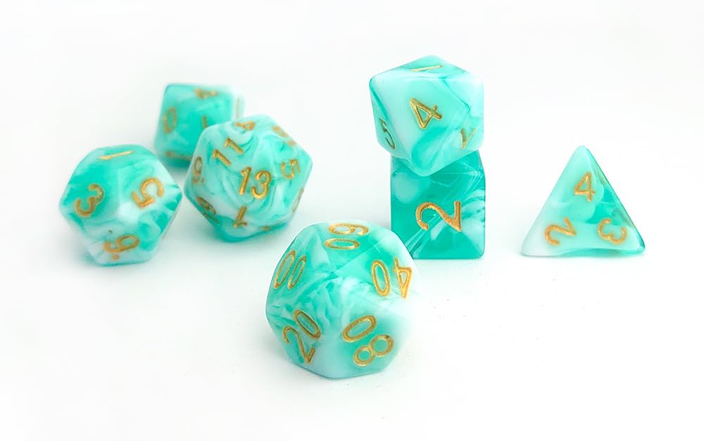Vvpesca Dnd Dice Set Of 7- Unique Pastel Polyhedral Dice For D&D, Dungeons And Dragons, Role Play Games, Rpg, Mtg Accessories -