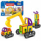 FuzzleBee [48 PCS] Magnetic Building Blocks Construction Vehicle Set | STEM Educational Magnetic Tiles Toy with Excavator for Ki