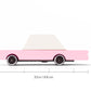 CANDYCAR Wooden Diecast Collection - Pink Sedan  enhanced Handcrafted Beech Wood Toy Car
