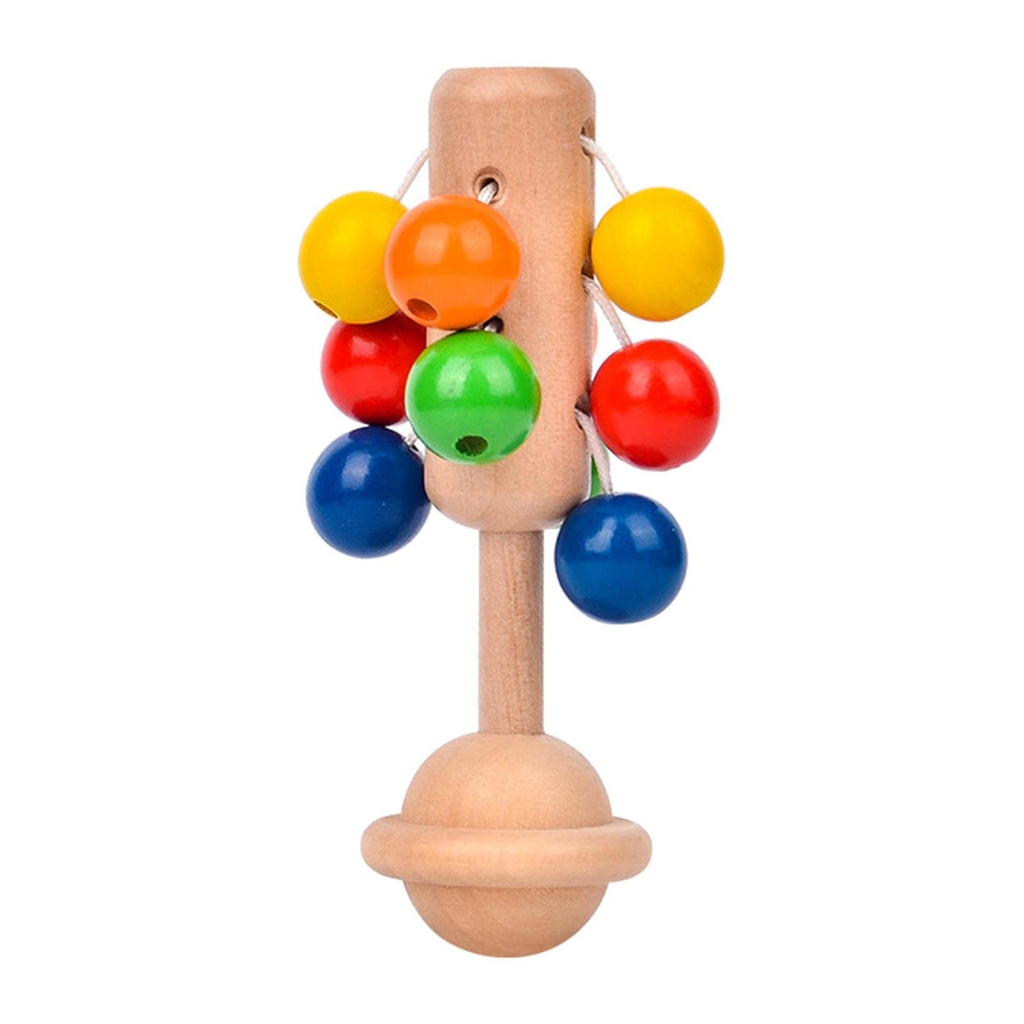 Atorse Baby Colorful Wooden Rattle Teether Toy Toy Toddler Infant Gym Pram Toy|Baby | Toys For Baby | Developmental Baby Toys