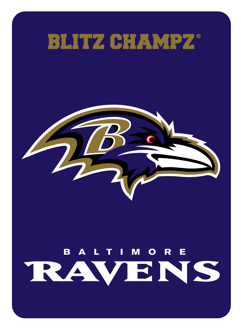 Blitz Champz Baltimore Ravens Card Game | Football Card Games For Boys And Girls | Nfl Gifts For Ravens Fans And Kids | Fun Fami