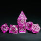 Cusdie 7-Piece Sharp Edges Dnd Dice Set With Pirate Design - Perfect For Tabletop Rpgs Board Games Gifting And Collecting(Rose R