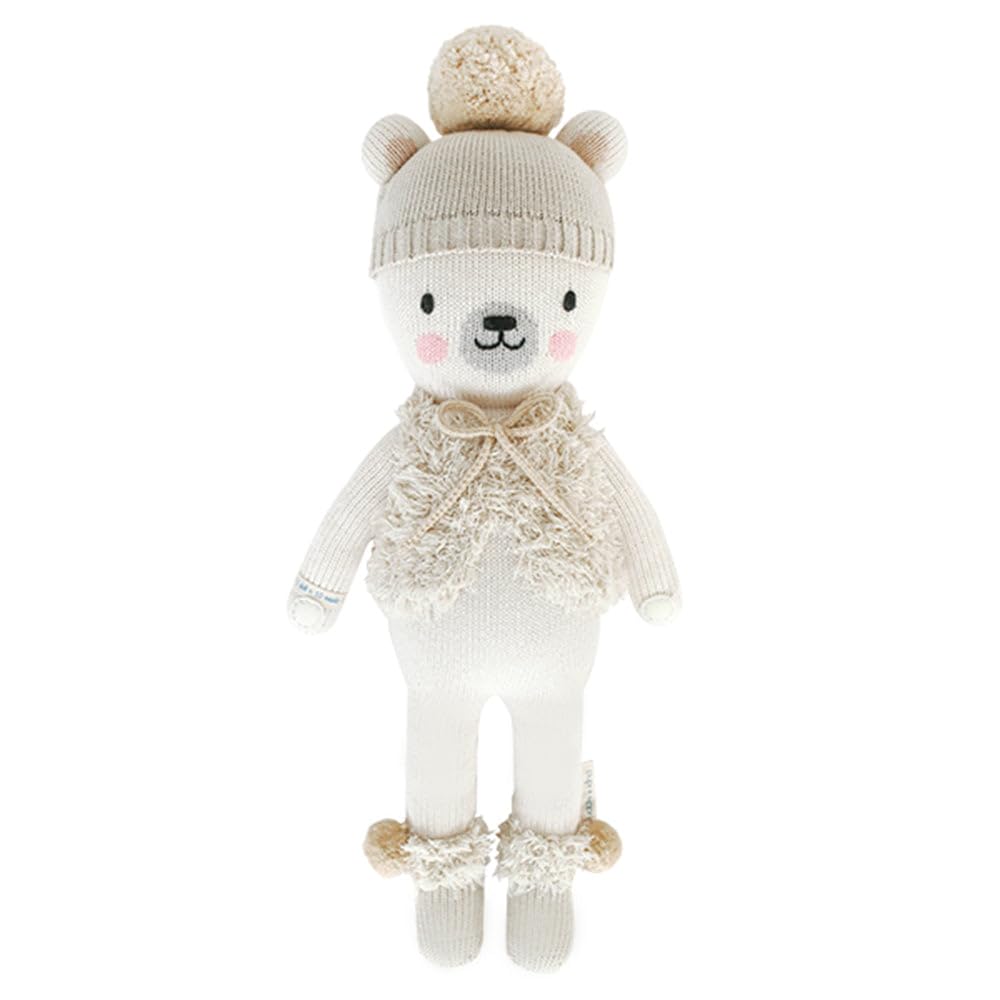 Cuddle + Kind Stella The Polar Bear Regular 20'' Hand-Knit Doll - 1 Doll = 10 Meals, Fair Trade, Heirloom Quality, Handcrafted I