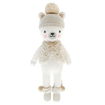 Cuddle + Kind Stella The Polar Bear Regular 20'' Hand-Knit Doll - 1 Doll = 10 Meals, Fair Trade, Heirloom Quality, Handcrafted I
