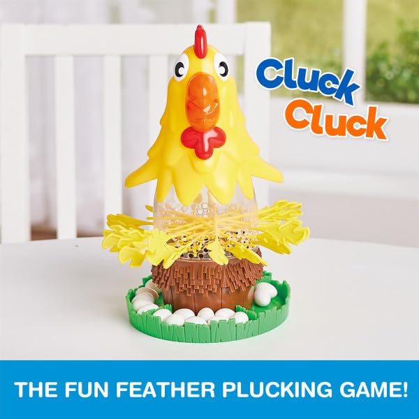 Game Zone Interactive Chicken Game for 2-4 Players, Ages 4+, 7" x 6.3" x 10", Multi, Plastic, Model P25143