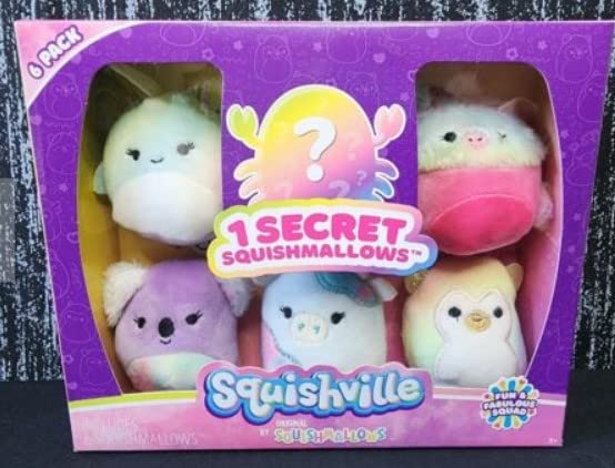 Squishville By Original Squishmallows Fun & Fabulous Squad Plush - Six 2-Inch Squishmallows Plush - Toys For Kids