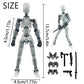 Feetcant Titan 13 Action Figure 2024 New Lucky Robot 13 Action Figures 3D Printed Action Figures for Boys Dummy Robot 13 Action Toy Movable Joints Action Figure (Transparent-1pc)