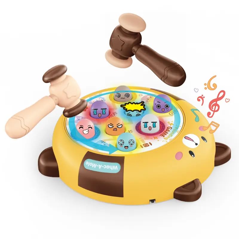 Toy Hues WhackAMole Hammer Pounding Toy For Kids And Toddlers, Early Educational Toys, Sensory Play Toys For Kids Boys & Girls