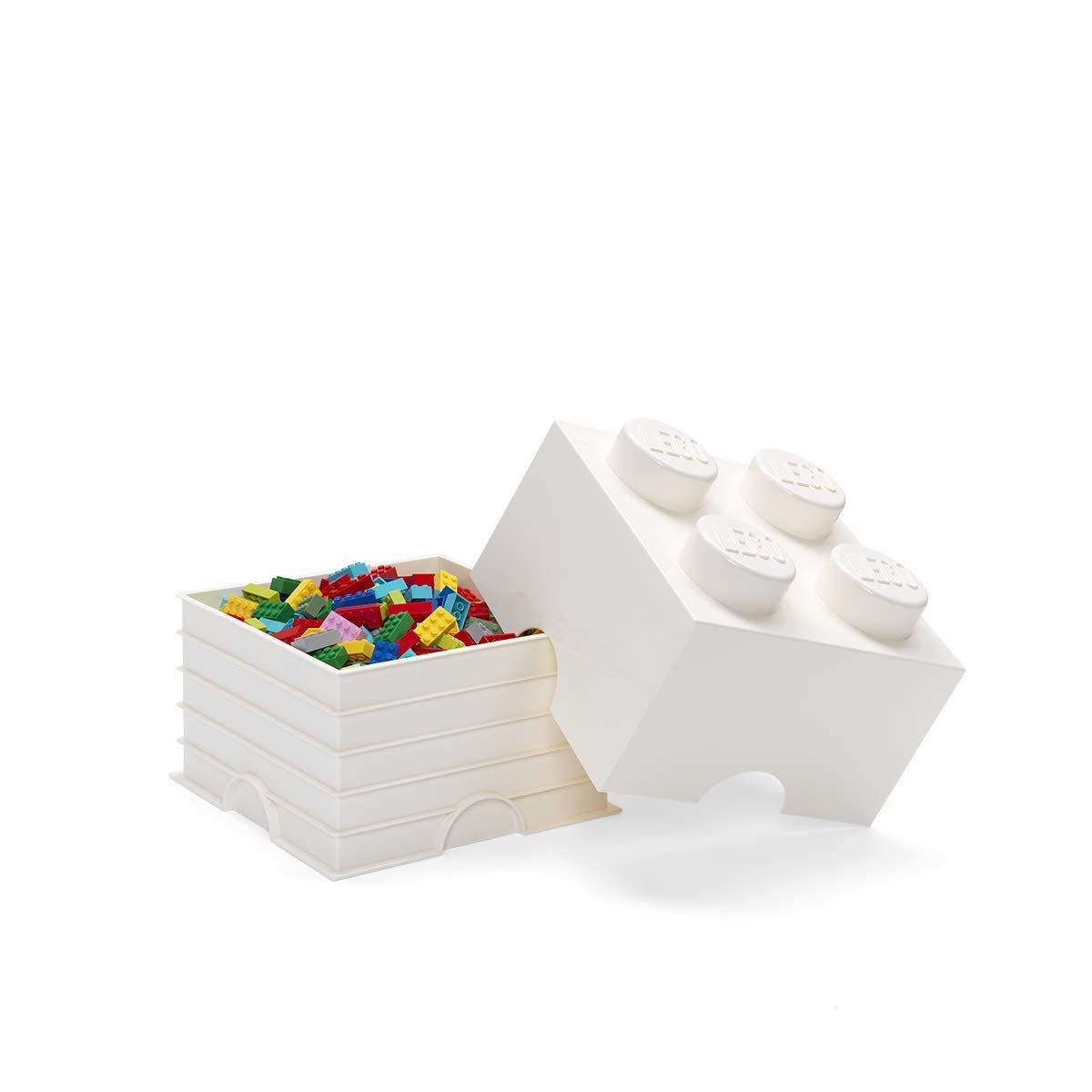 Room Copenhagen, Lego Storage Brick Box - Stackable Storage Solution - Brick 4, White (40030635)