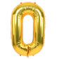 Toniful 40 Inch Gold Large Numbers Balloon 0-9 Birthday Party Decorations,Foil Mylar Big Number Balloon Digital 0 For Birthday P