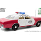 1977 Dodge Monaco ''Finchburg County Sheriff'' Burgundy And White 1/18 Diecast Model Car By Greenlight