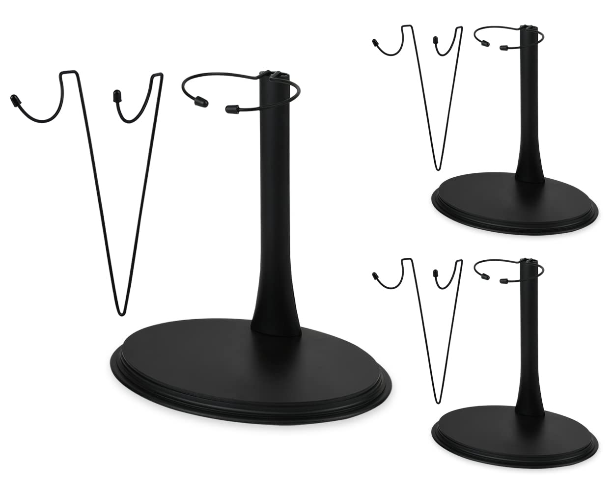 Ds. Distinctive Style 1/6 Scale Action Figure Display Stand Set (U And C Clips) For 12 Inch Action Figure, Adjustable Height (5 To 8 Inches) (U And C Clip 3 Sets)