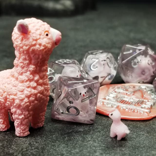 Sage's Portal Animal Familiars Resin DND Dice Set Polyhedral Dice Set for Dungeons and Dragons RPG Pathfinder Tabletop TTRPG (Ba