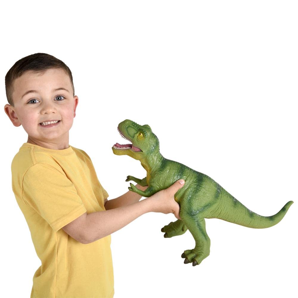 Rhode Island Novelty Tyrannosaurus Rex Dinosaur Toy - Large Assorted Color Soft Plastic Model ARPSTYR