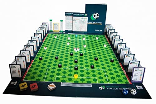 Giga Mech Games Counter Attack - Football Simulation Game for 1-2 Players, Red Cardstock