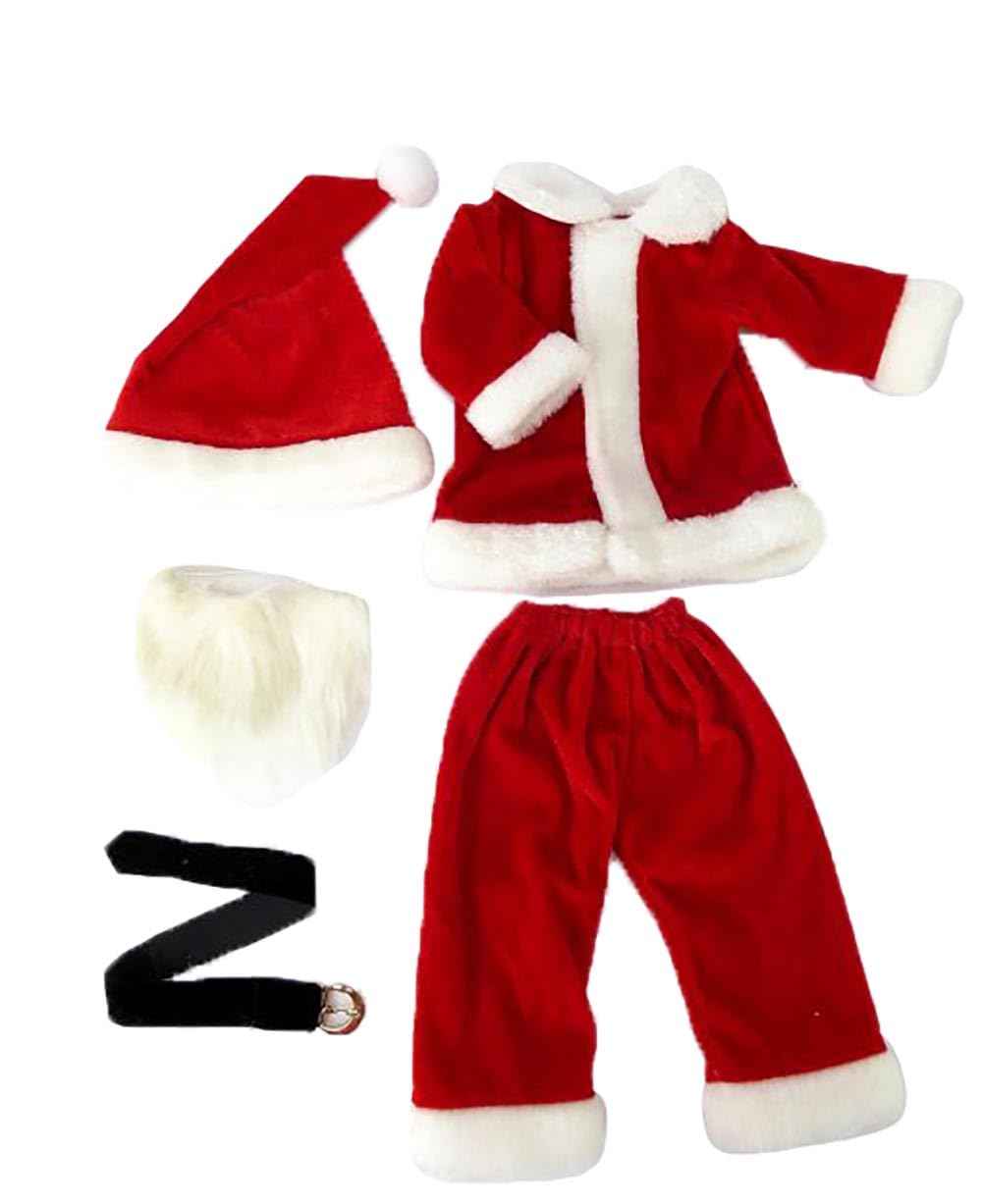 American Fashion World Santa Claus Christmas Outfit for 18-Inch Dolls | enhanced Quality & Trendy Design | Dolls Clothes | Outfit Fashions for Dolls for Popular Brands