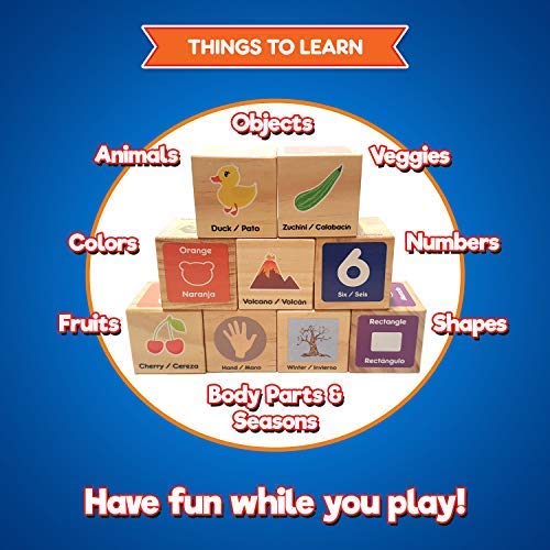 Kids Korner Alphabet Blocks Toys For Toddlers - Bilingual Educational Toys, Spanish Learning Toys, Stacking Toys With 30 Wooden Blocks And Toddler Learning Activities Ebook