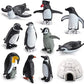 Ai-Fun 11Pcs Penguin Igloo Figurine Toys Realistic Ocean Tiny Animal Model Polar Animal Figures Set