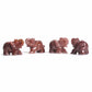 Justinstones Gemstone Elephant Strawberry Quartz Crystal Animal Totem Spirit Stone Figurine 2 Inch