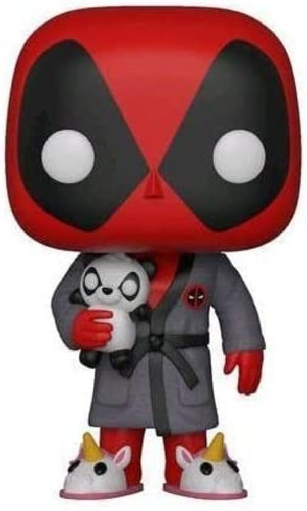 Funko POP! Marvel Deadpool Playtime Figure - Deadpool in Robe, Multicolor, Vinyl, Standard Size, Model 31118