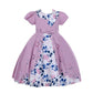Cosplay Life Floral Dress for Girls and Young mature-themeds Fashion Flower Waistline Kids Party Festival Dress Ages 5-9 Years Old (Onion  7YRS)