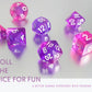 vvpesca Purple DND Dice Set, Pop Color D&D Stuff, - Polyhedral Dice Set for DND Accessories, Dungeons and Dragons, Role Playing