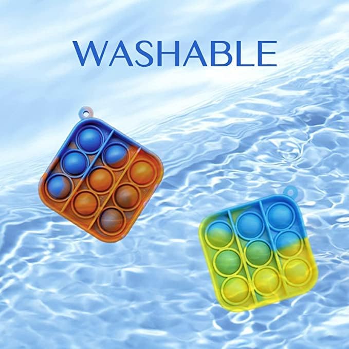 Christmas 60Pcs Mini Pop Push It Keychain Fidget Toy Pack Mini Pop Push It Bubble Fidget Sensory Toys Toys for Kids mature-themed Gifts