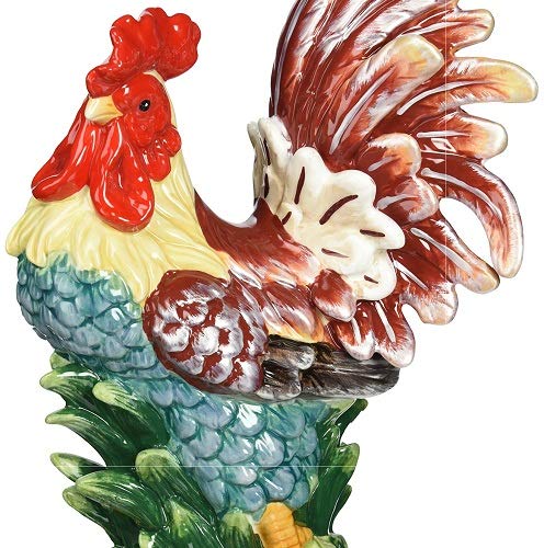 Appletree Design A Day In The Country Rooster Figurine, 11-Inch Tall