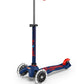 Micro Kickboard - Mini Deluxe Led - Three Wheeled, Lean-To-Steer Swiss-Designed Micro Scooter For Toddlers & Children With Motion-Activated Light-Up Wheels For Ages 2-5 (Navy Blue)
