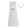 Lmyove Greek Goddess Costume Girls, Halloween Costumes For Kids Girls Athena Cosplay With Headepiece