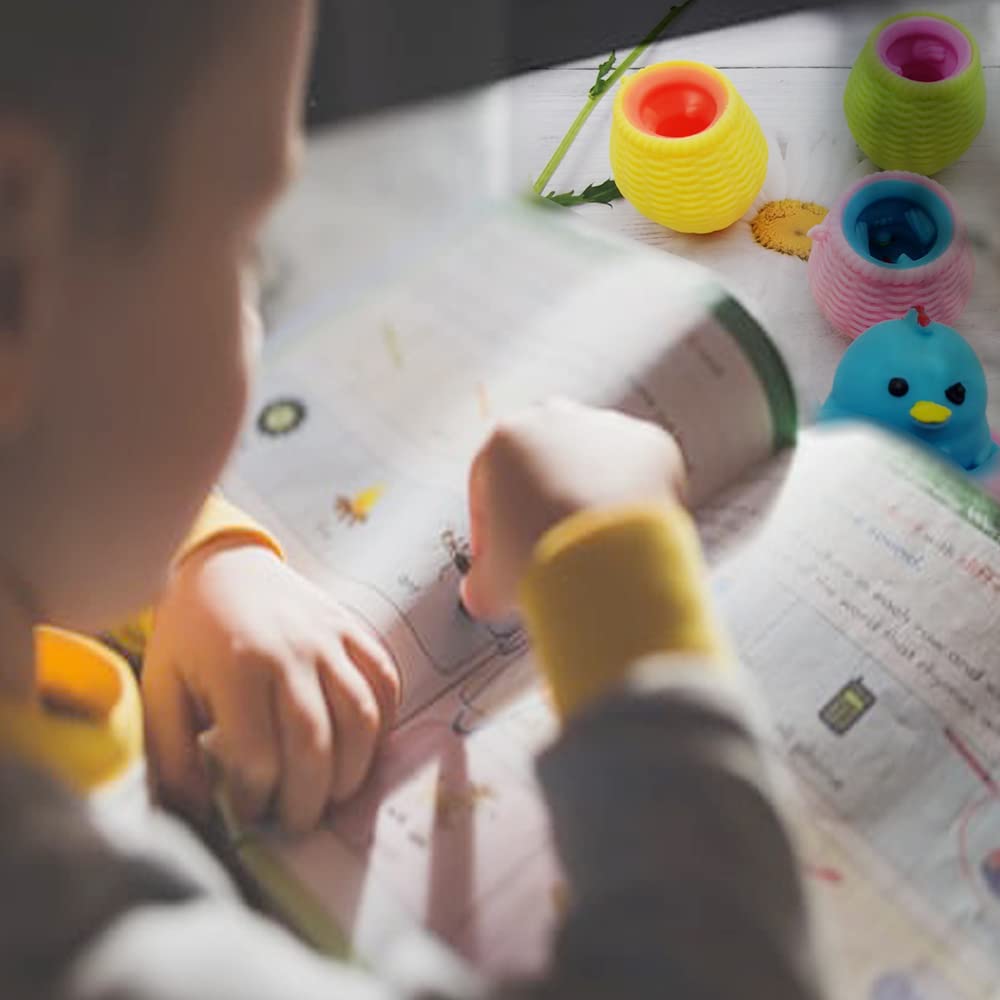 Chick Stress Squeeze Toy 3 Pack Cute Animal Funny Poultry Out of The Cage Decompression Evil Fun Toys for mature-themeds and Kids Anti Stress Soft Sensory Fidget Toy(Boxed)