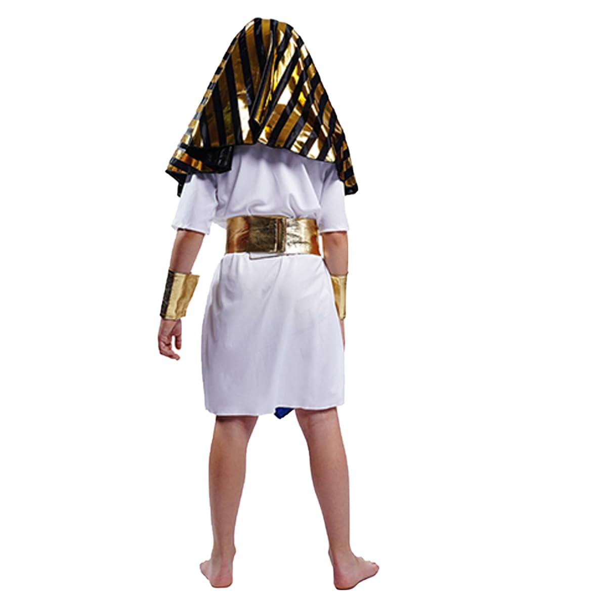 Pgond Egyptian Pharaoh Costume Kids Boys Role-Play Egypt King Outfit (10-12 Years)