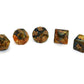 CREEBUY DND Polyhedral Dice for Dungeon and Dragons D&D RPG Role Playing Games Gold Black Dice with Dice Bag