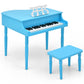 Honey Joy Classical Kids Piano, 30-Key Mini Grand Piano With Music Stand And Bench, Wooden Musical Instrument Toy With Lid & Mus