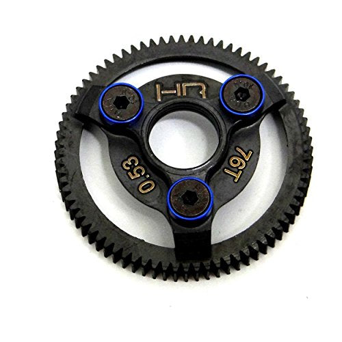 Hot Racing STE876 Hardened Steel Spur Gear (76t 48p)(Blue) - TRA