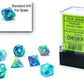 Chessex Dice Set - 10mm Festive Waterlily/White Polyhedral Dice Set - Dungeons and Dragons D&D DND TTRPG Dice - Includes 7 Dice