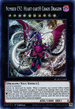 Number C92: Heart-Earth Chaos Dragon - Blar-En069 - Secret Rare - 1St Edition