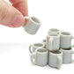 ChangThai Design  White Cup 10 Pieces Tiny Tableware - Miniature Cup Mug Plate Bowl Tableware Crockery Cutlery Kitchen Utensils