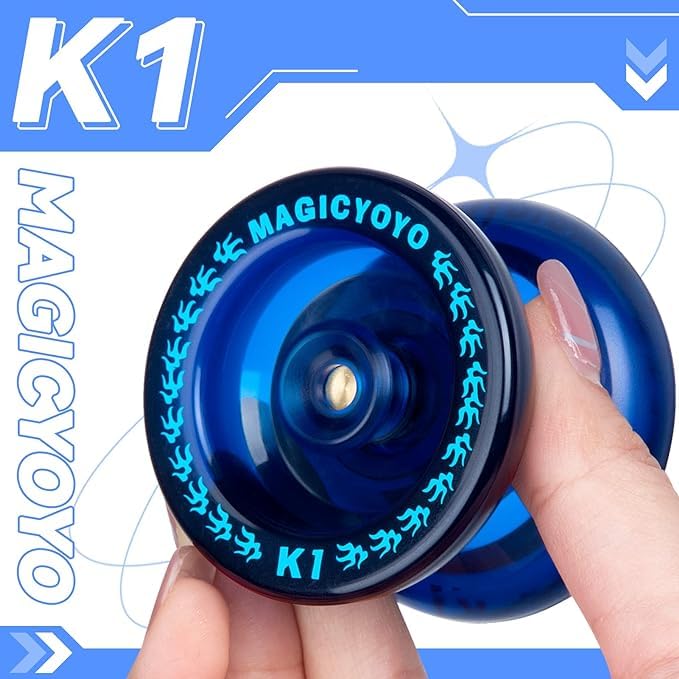 Pack Of 3 Yoyos - Magicyoyo K1-Plus Responsive Yoyos For Kids Beginner + 3 Yoyo Gloves, 3 Yoyo Bags, 18 Strings, All In A Gift B