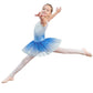 Eqsjiu Dance Dress Ballet Tutu Gymnastics Leotard With Skirts Dresses For Girls Size 9-10 Years Old Blue Snowflake Dance Perform