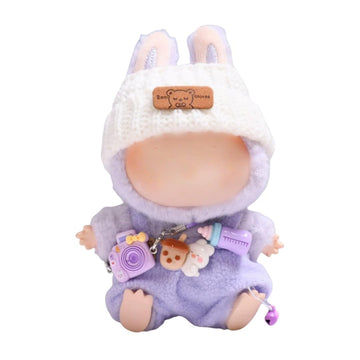 Cute Doll Clothes(NO Doll) - Handcrafted Crochet Dolls Outfits for 17cm Doll  enhanced Doll Outfit Accessories  Stylish Dolls Clothes TL803 (Purple)