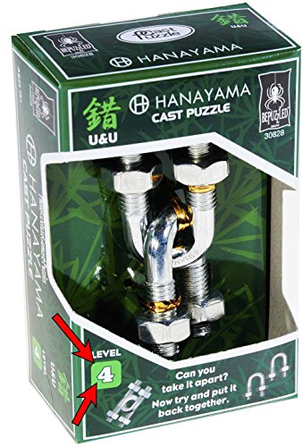Bepuzzled |U&U Hanayama Metal Brainteaser Puzzle Mensa Rated Level 4, For Ages 12 And Up