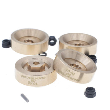 CODA RACING 4pcs 10.4g Brass Wheel Weights Hex Adapter 5mm for AXIAL SCX24 AXI00001 AXI00002 AXI00005 AXI00006 Upgrades 1/24 RC
