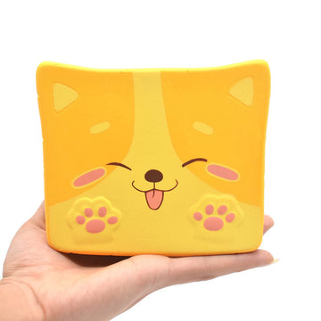 Kiibru Squishy Shiba Inu Toast Slow Rising Squishies Jumbo Dog Scented Bread Squishies 5.5'' Stress Relief Kids Toys
